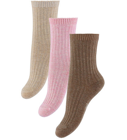 Konges Sløjd Socks - 3-Pack - Rib - Rose Mix
