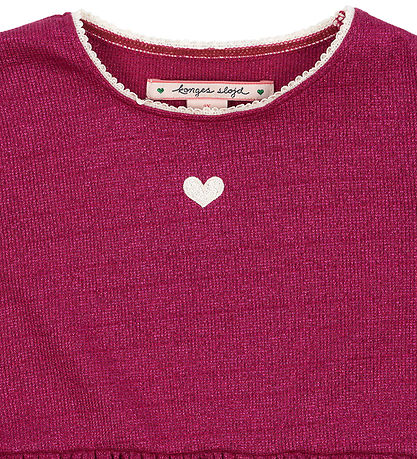 Konges Sløjd Kleid - Roli - Sangria m. Glitzer