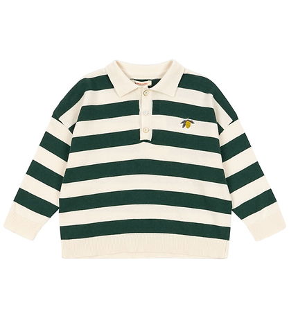 Konges Sløjd Pólóskyrta - Manis - Prjónað - Furulundur Stripe