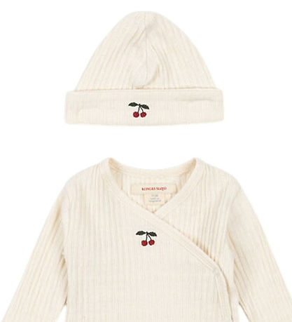 Konges Sløjd Set - Rib - Nia - Cherry w. Pointelle