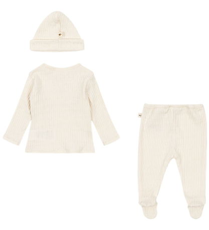 Konges Sløjd Set - Rib - Nia - Lemon w. Pointelle