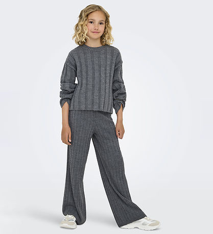 Kids Only Trousers - KogTessa - Dark Grey Melange