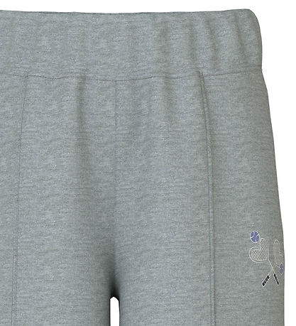 Name It Sweatpants - NkfVenus - Grey Melange/Heart Rackets