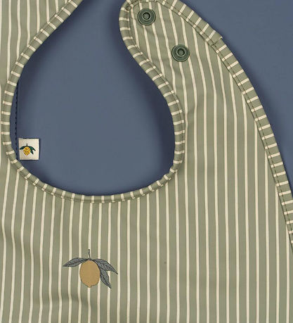Konges Sløjd Bib - 2-Pack - Tea Stripe/Flint Stone