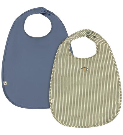 Konges Sløjd Bib - 2-Pack - Tea Stripe/Flint Stone
