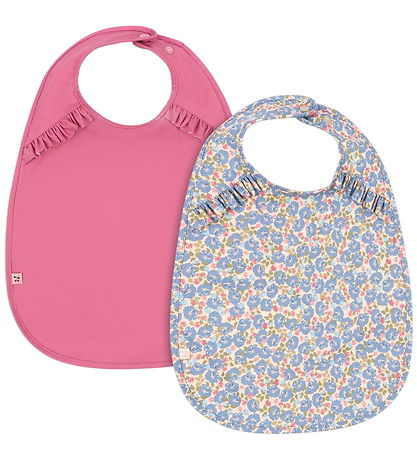 Konges Sløjd Lätzchen - 2er-Pack - Fleur Rosier/Chateau Rose