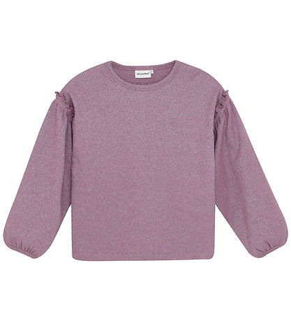 Minymo Blouse - Glitter - Rib - Rose Brown