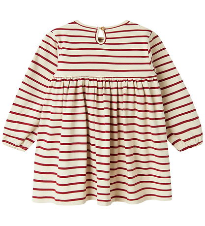 Lil' Atelier Dress - NmfLima - Turtledove/Red Dahlia