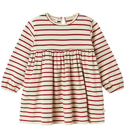 Lil' Atelier Dress - NmfLima - Turtledove/Red Dahlia