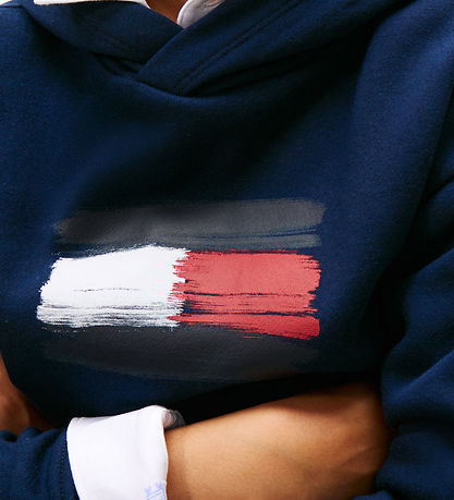 Tommy Hilfiger Hoodie - Flag - Dark Night Navy