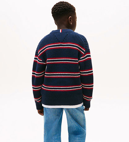 Tommy Hilfiger Blouse - Knitted - Dark Night Navy Multi Stripe