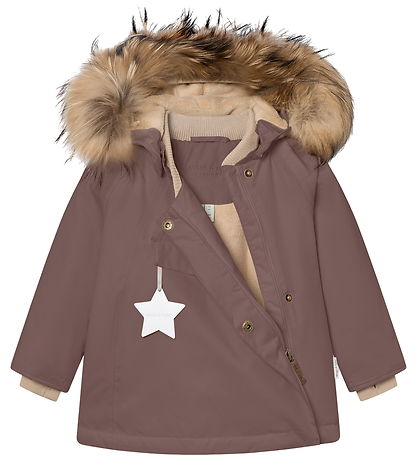 Mini A Ture Winter Coat - MatWang Fleece/Fur - Peppercorn Plum
