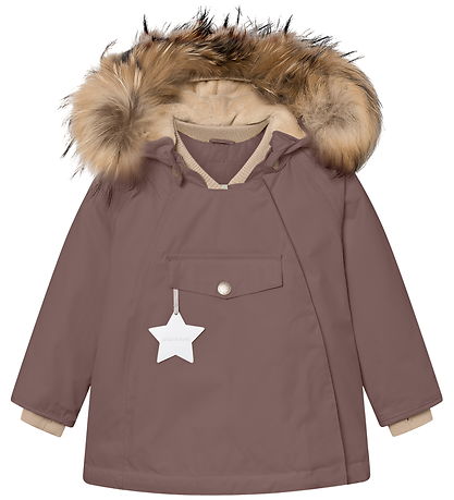 Mini A Ture Winter Coat - MatWang Fleece/Fur - Peppercorn Plum