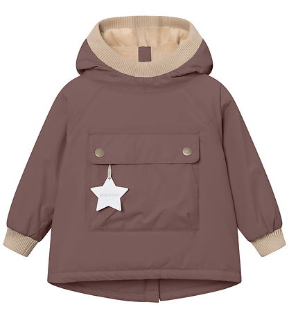 Mini A Ture Winter Coat - MatBaby Wen Fleece Anorak - Peppercorn