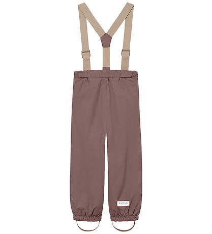 Mini A Ture Ski Pants w. Suspenders - MatWilas - Peppercorn Plum