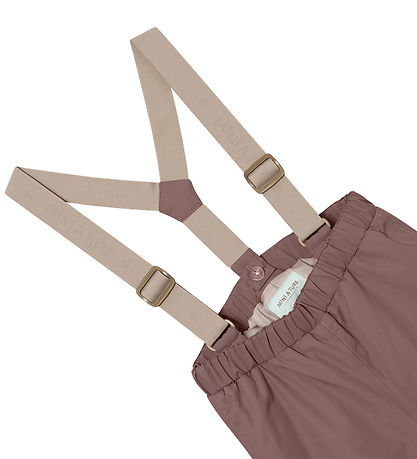 Mini A Ture Ski Pants w. Suspenders - MatWilas - Peppercorn Plum