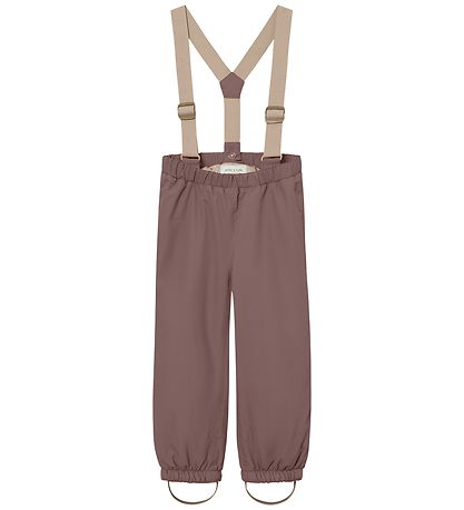 Mini A Ture Ski Pants w. Suspenders - MatWilas - Peppercorn Plum