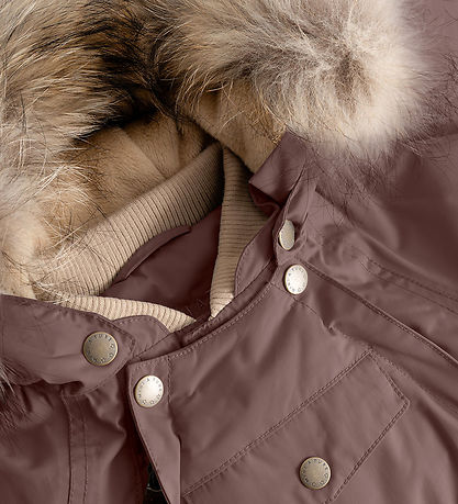 Mini A Ture Snowsuit - MatWisti Fleece/Fur - Peppercorn Plum