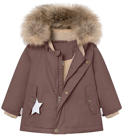 Mini A Ture Vinterjacka - MatWally Fleece/Päls - Pepparkorn Plum