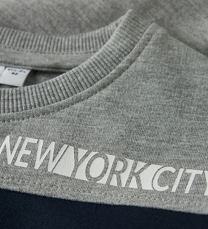 Name It Sweatshirt - NmmVance - Grey Melange w. Navy