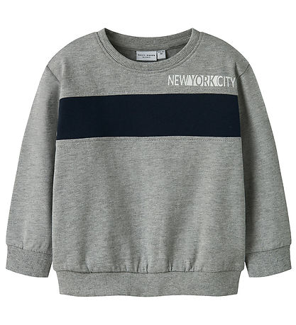 Name It Sweatshirt - NmmVance - Grey Melange w. Navy