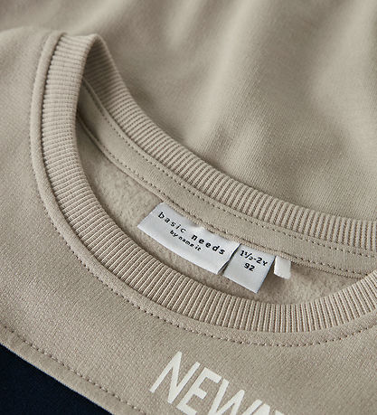Name It Sweatshirt - NmmVance - Iceland Fossil w. Black