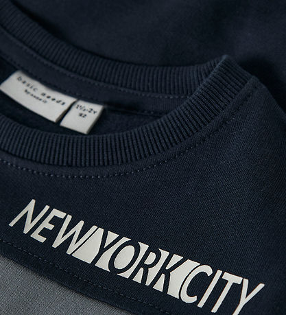 Name It Sweatshirt - NmmVance - Navy Blazer m. Hellblau