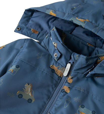 Name It Puffer Jacket - Noos - NmmMax - Vintage Indigo/Dino Car