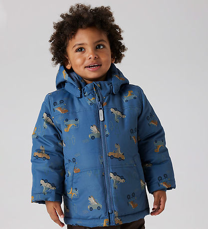 Name It Puffer Jacket - Noos - NmmMax - Vintage Indigo/Dino Car