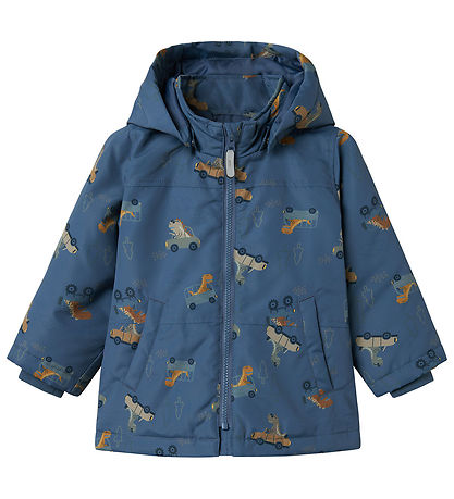 Name It Puffer Jacket - Noos - NmmMax - Vintage Indigo/Dino Car