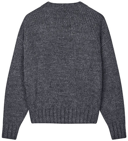 Mads Nørgaard Blouse - Gebreid - Houtskoolmelange/Nature Melange