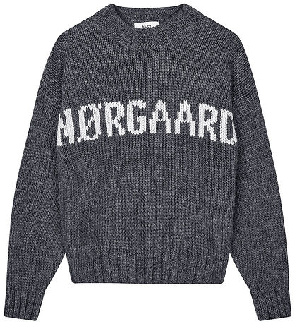 Mads Nørgaard Blouse - Gebreid - Houtskoolmelange/Nature Melange