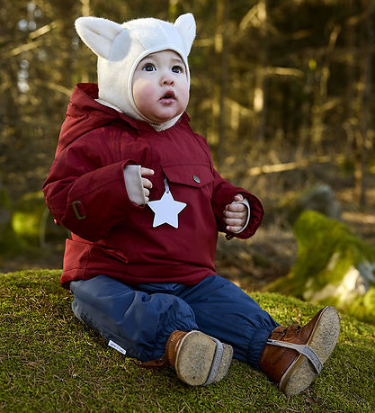 Veste d'Hiver Mini A Ture - MatWang Polaire - Merlot rouge