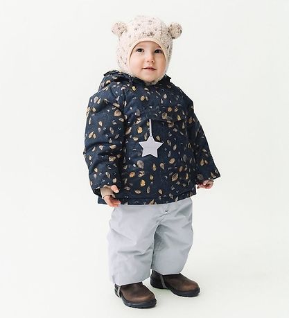 Mini A Ture Winter Coat - MatWang Fleece - Falling Leaves