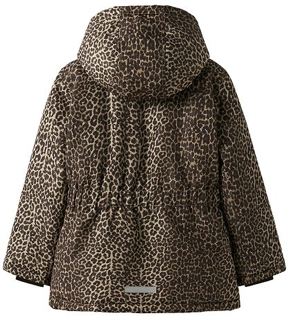 Name It Winter Coat - Noos - NkfMaxi - Travertine/Leo