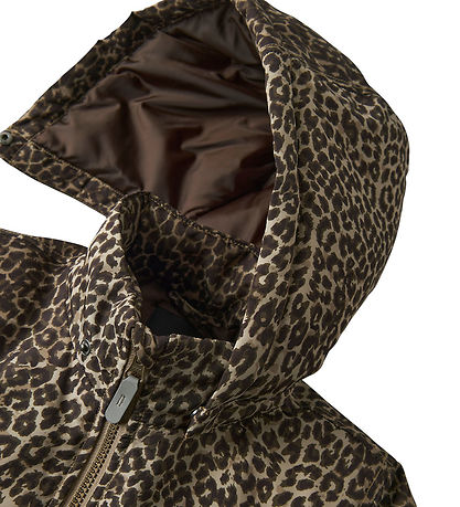 Name It Winter Coat - Noos - NkfMaxi - Travertine/Leo
