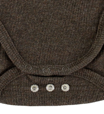 VACVAC Body l/ä - Scharlachrot - Rib - Dark Brown Melange