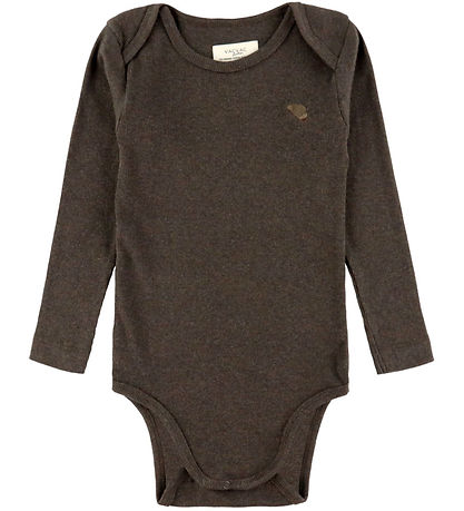 VACVAC Body l/ä - Scharlachrot - Rib - Dark Brown Melange