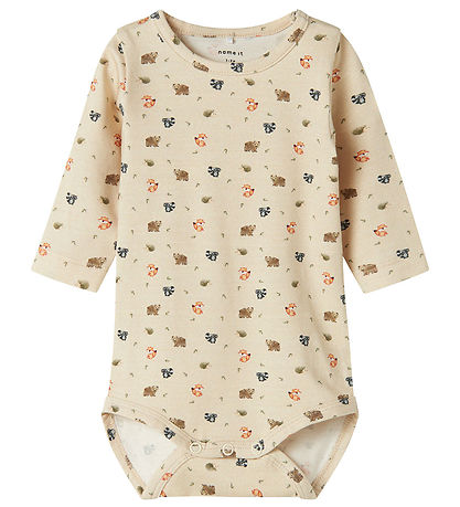 Name It Bodysuit l/s - NbmOforest - Peyote Melange