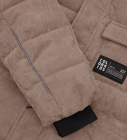 Color Kids Winter Coat - Corduroy - String - Fossil