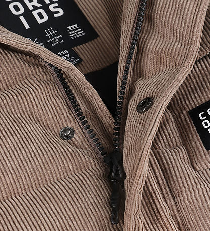 Color Kids Winter Coat - Corduroy - String - Fossil