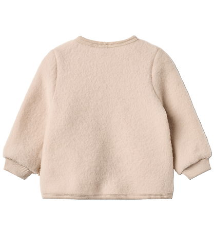 Wheat Cardigan - Wool - Fleece - Kari - Pale Lilac