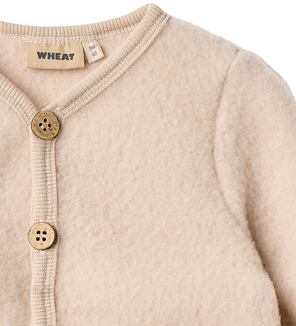 Wheat Cardigan - Wool - Fleece - Kari - Pale Lilac