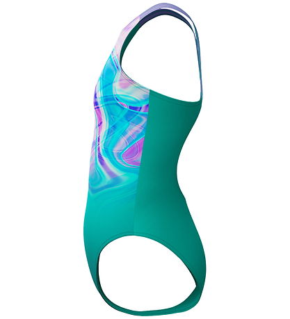 Speedo Badeanzug - Bedruckter Pulseback - Blue/Green