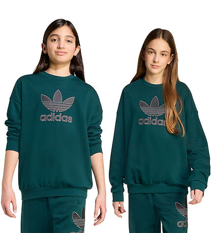 adidas Originals Sweatshirt - Trefoil Crew - Aurivy/Black