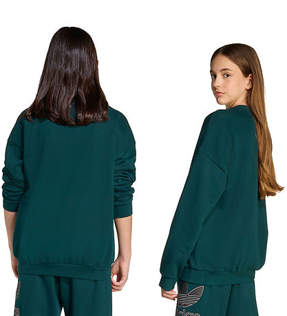adidas Originals Sweatshirt - Trefoil Crew - Aurivy/Black
