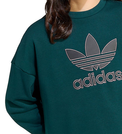 adidas Originals Sweatshirt - Trefoil Crew - Aurivy/Black
