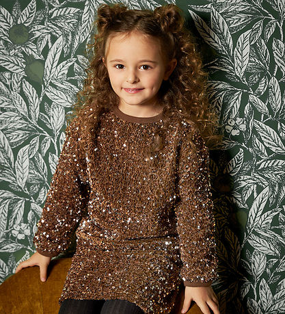 Minymo Blouse - Velvet - Woodrose w. Sequins