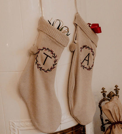 That's Mine Christmas Stocking - Knitted - D - Calle - Dino - Pe