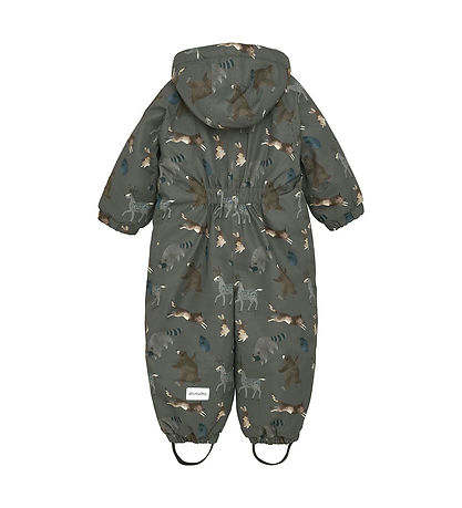 Minymo Snowsuit - AOP - Dark Gold Grey